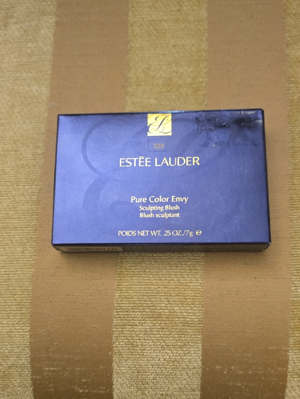 Estée Lauder Compact Makeup Case in Navy with Gold Logo